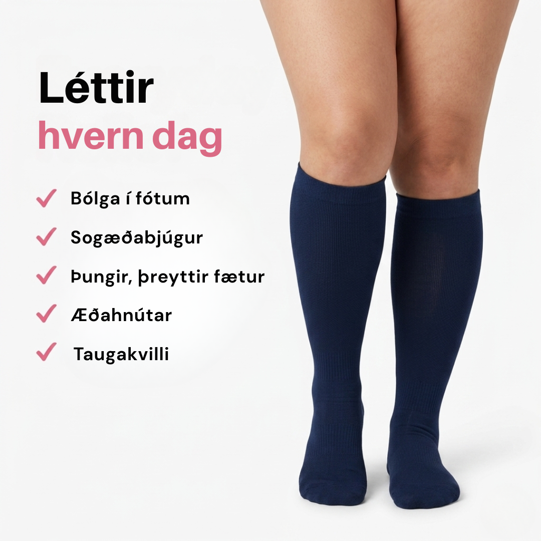 Fraya þrýstisokkar – Léttir fætur, allan daginn